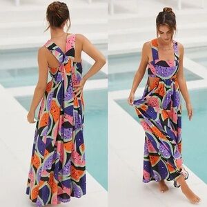 Anthropologie Colorful Maxi Dress